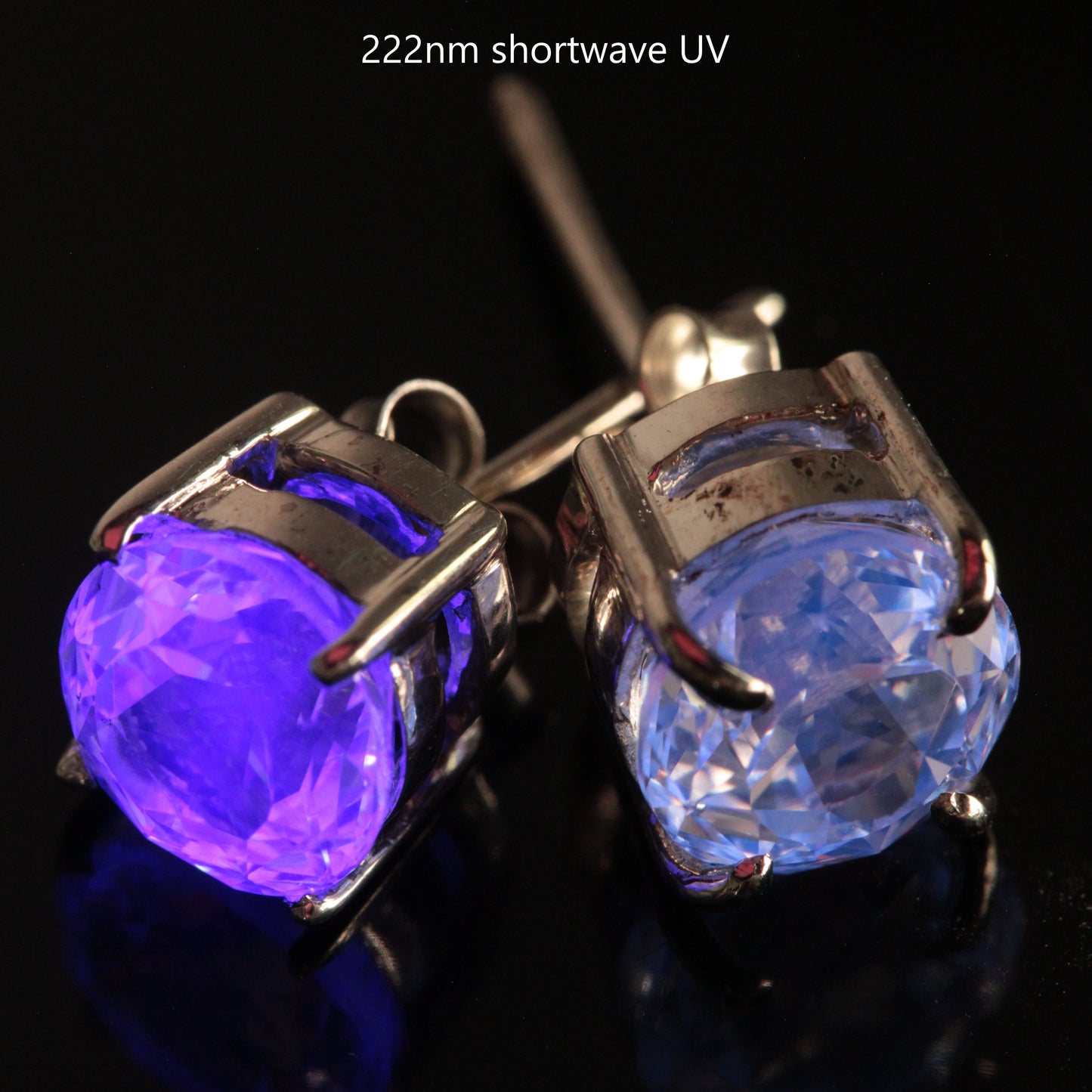 F-35 Window Sapphire Earrings, EOTS and Round Cut F35 Gems in Sterling Silver