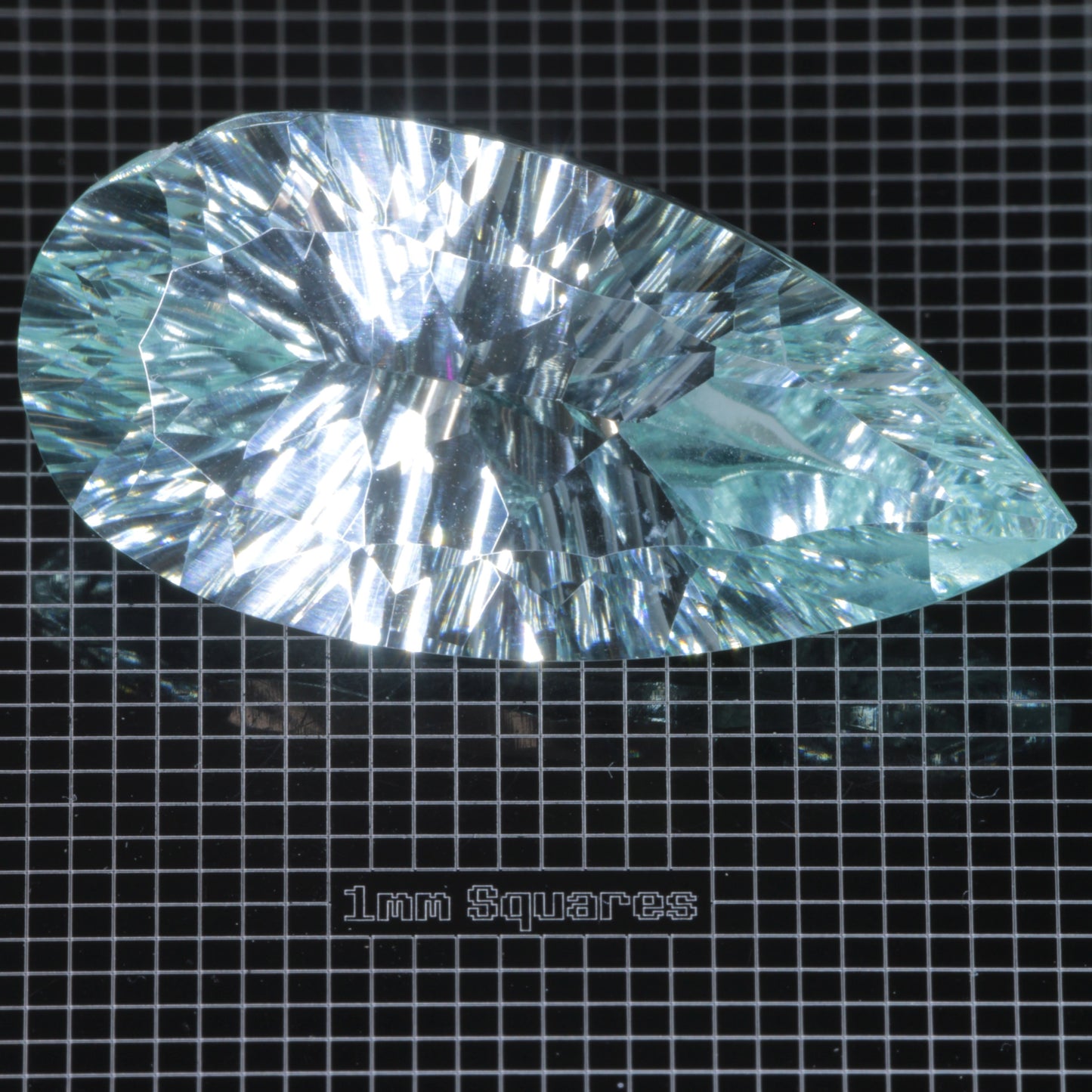 Faceted Yb:YAG Teardrop Gemstone