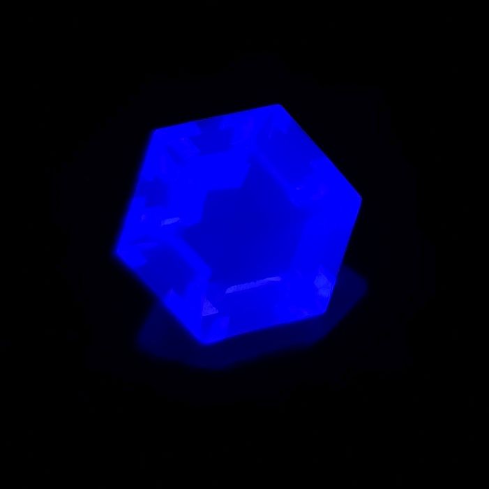 Lab Fluorite Faceted Loose Gems Blue Fluorescent Scintillator