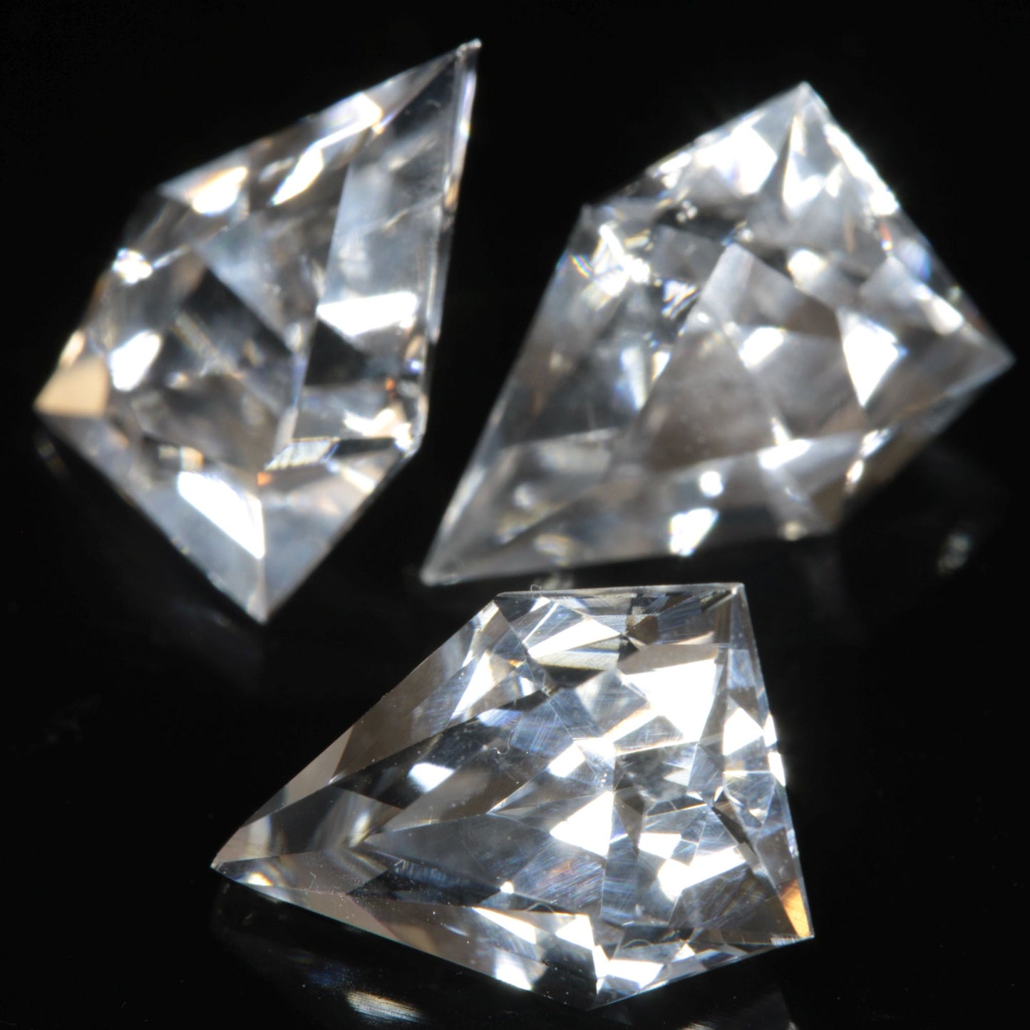Faceted EOTS Inspired Gemstone cut from F35 Window Sapphire