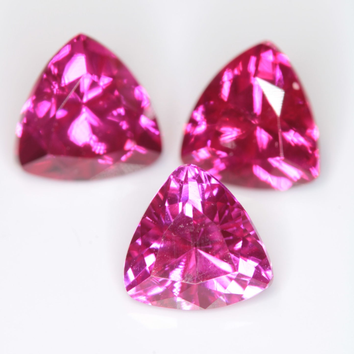 Faceted Trillion Pink Ruby Gemstone