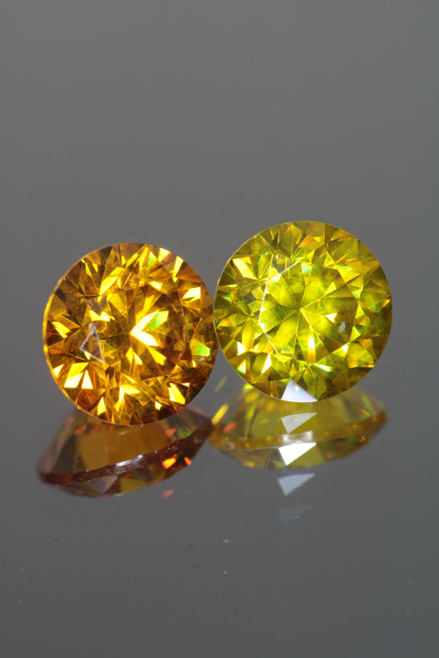 Bismuth Germanate BGO20 Faceted Stones, Rare Lab Sillenite