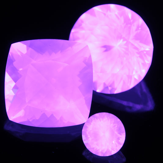 cut phantom yag glowing purple under uv light