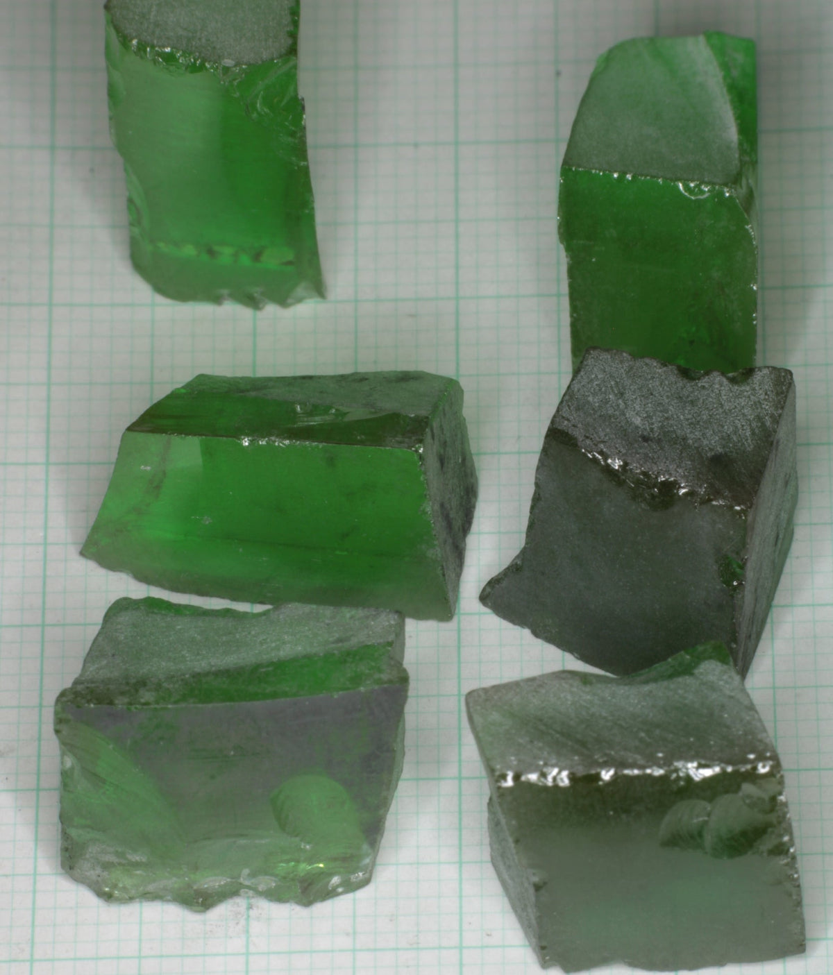 Christmas Garnet Facet Rough, Cr YAG