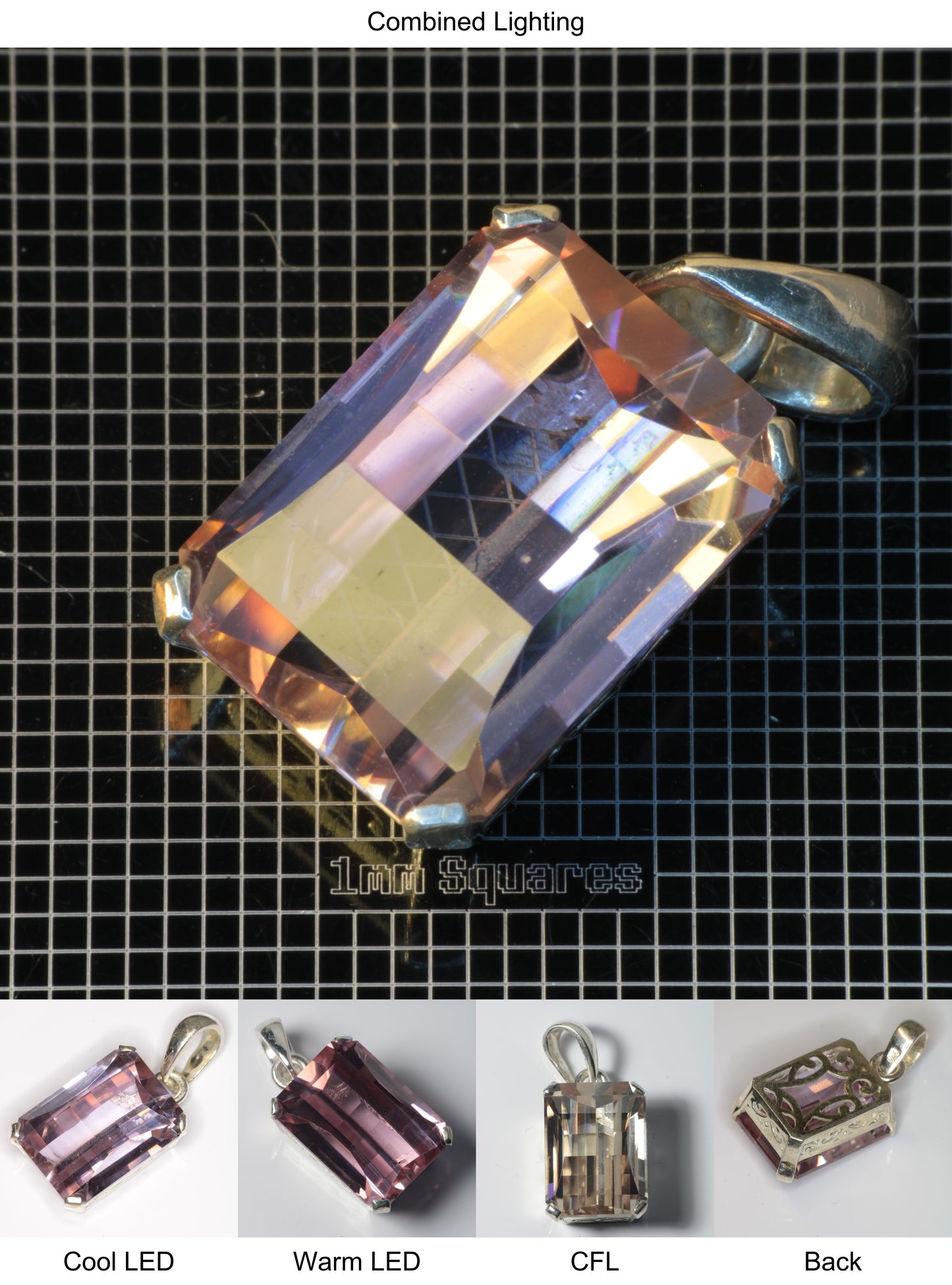 YAP (Yttrium Aluminum Perovskite) Pendant with Pixel Gemstone