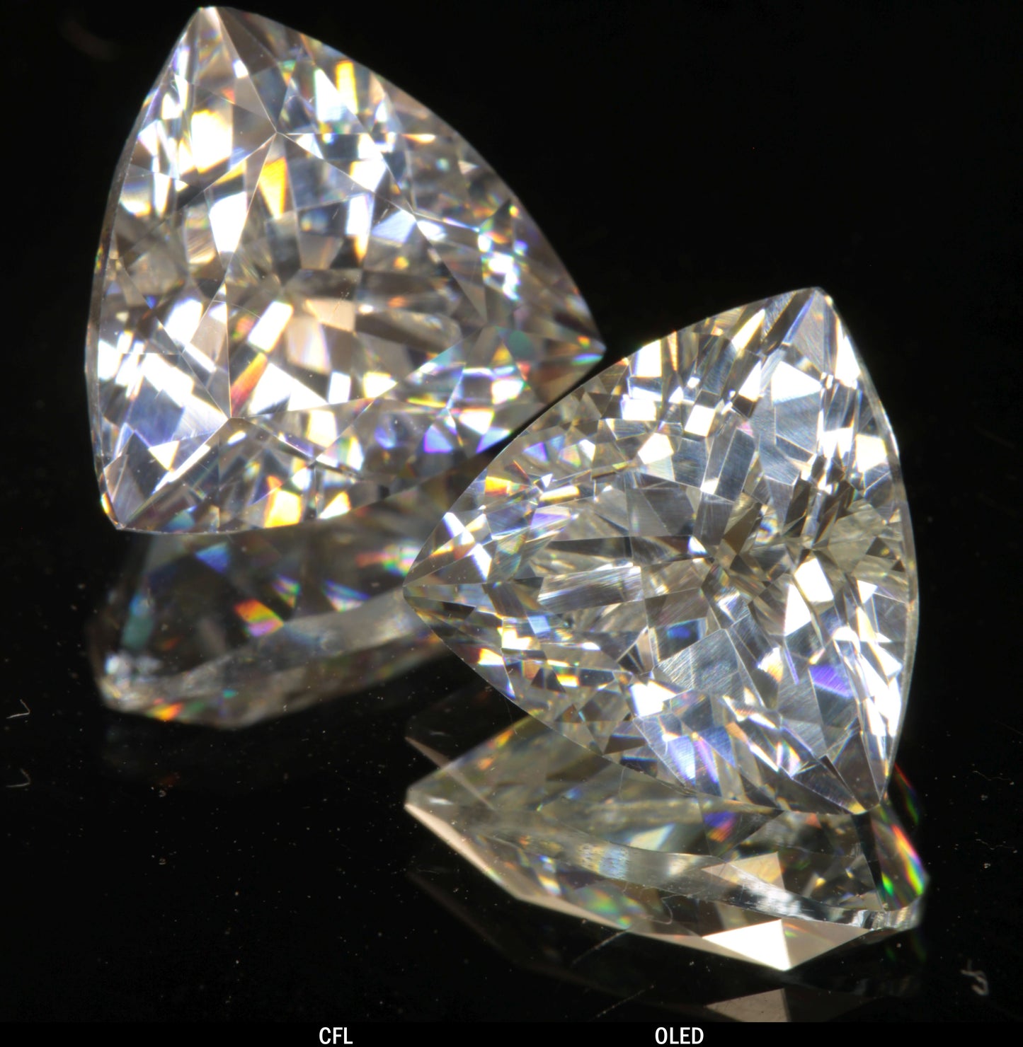 Faceted Trillion Tantalia Gemstone