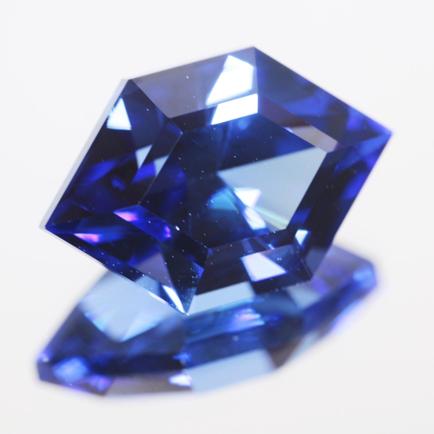 Step Cut RetroHex in Lab Sapphire 16.3ct