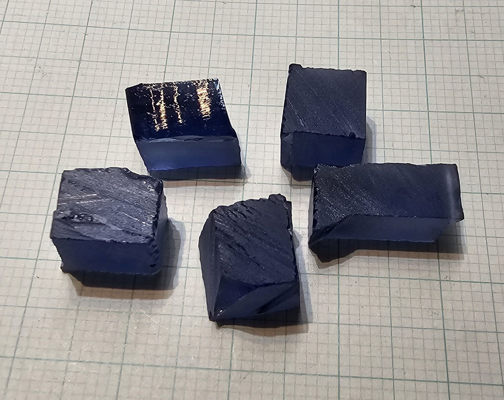 Blue Sapphire Rough, Czochralski Grown Sapphire Crystals – Gems Of