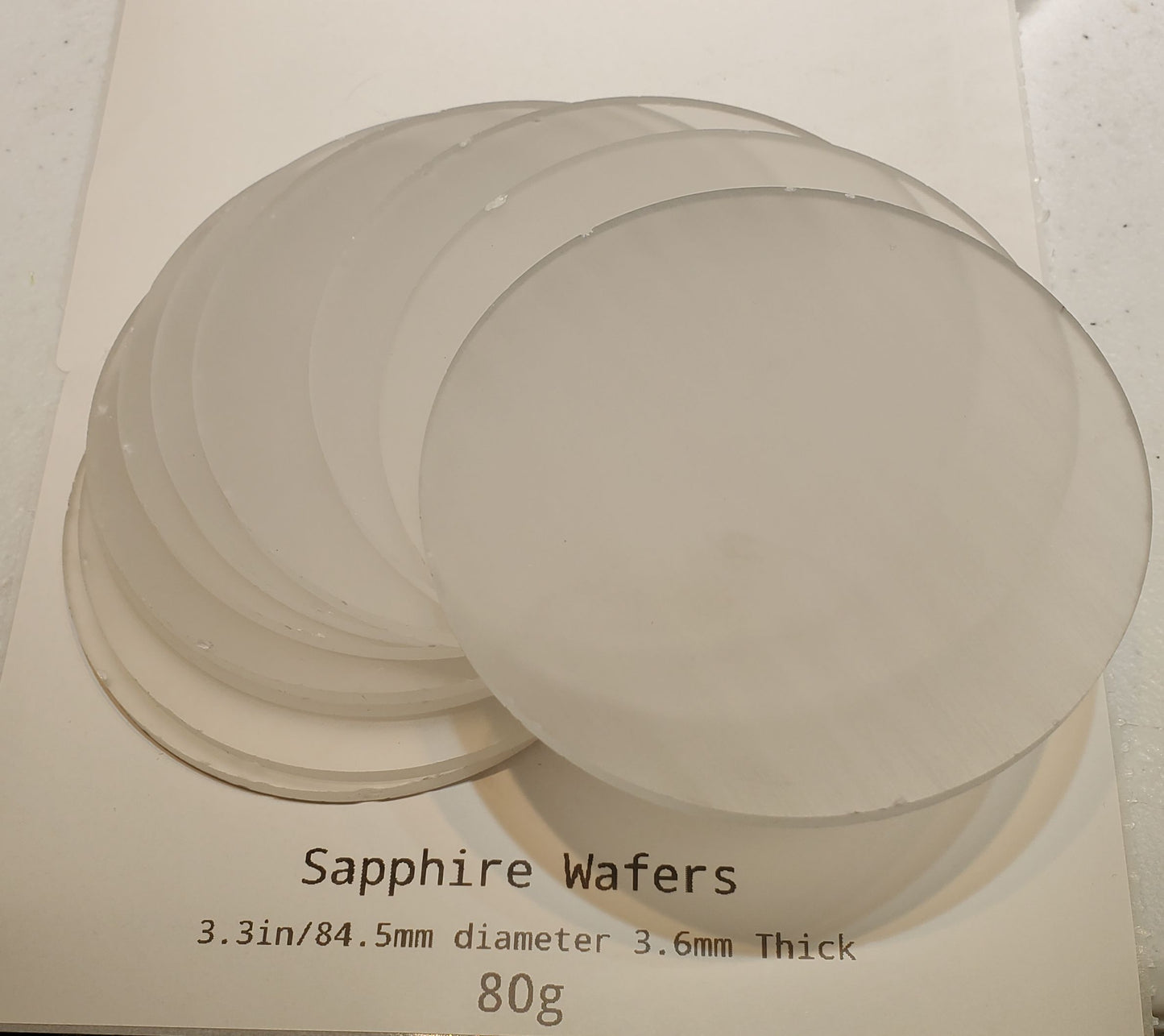 Optical Sapphire Discs, Cores and Wafers