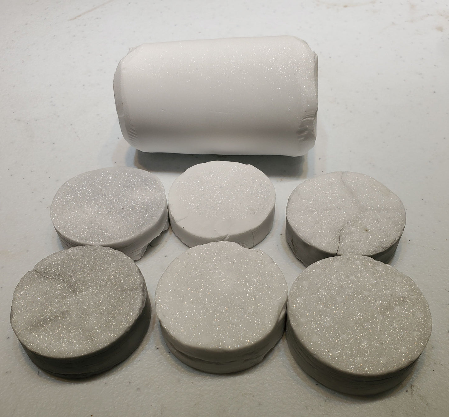 Sparkly Lab Sapphire Ceramic Pucks