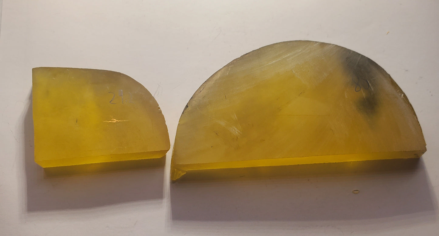 Special Golden Yellow "Nobalt" Sapphire Facet Rough, Czochralski Grown Labmade Crystal