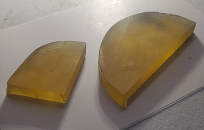 Special Golden Yellow "Nobalt" Sapphire Facet Rough, Czochralski Grown Labmade Crystal