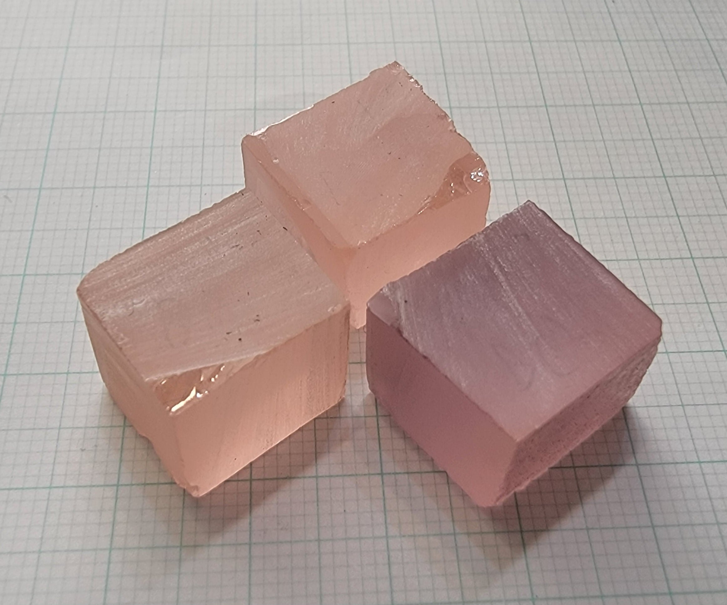 Er-Nd Soviet Laser Garnet Facet Rough, Orange/Pink Color Change USSR YAG