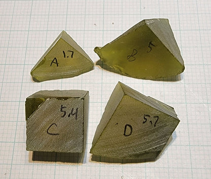 Zombie Garnet, Green Laser Garnet Facet Rough, Ce+?? YAG