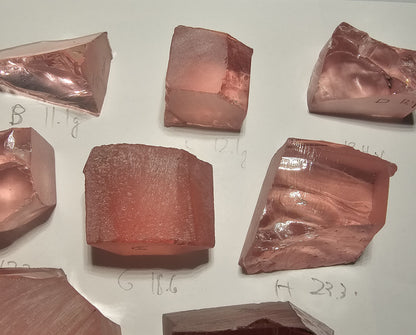 Titanium Laser Sapphire Facet Rough Lab Created Crystals