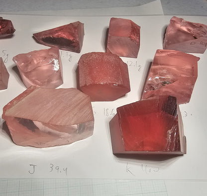 Titanium Laser Sapphire Facet Rough Lab Created Crystals