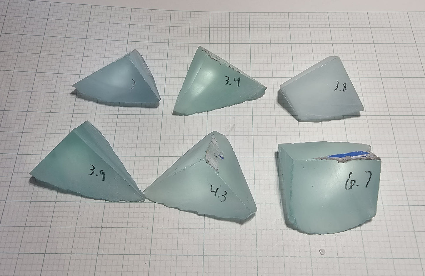 Light Blue Laser Garnet Facet Rough, Yb YAG