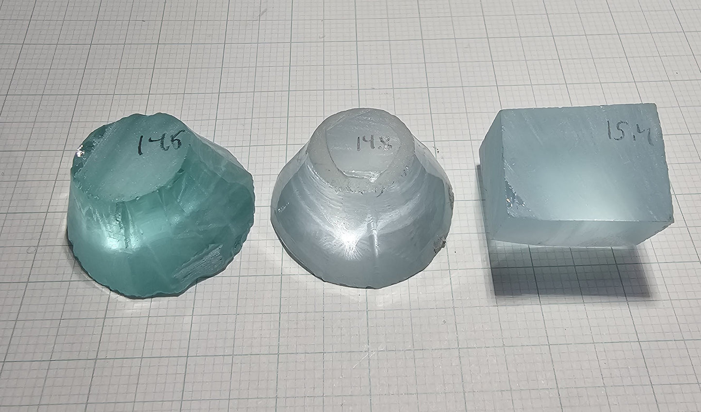 Light Blue Laser Garnet Facet Rough, Yb YAG