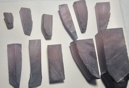 Dusk Gray YAG Facet Rough, Purple and Blue Dusk Laser Garnet