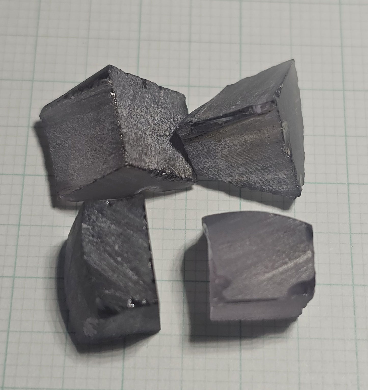 Dusk Gray YAG Facet Rough, Purple and Blue Dusk Laser Garnet