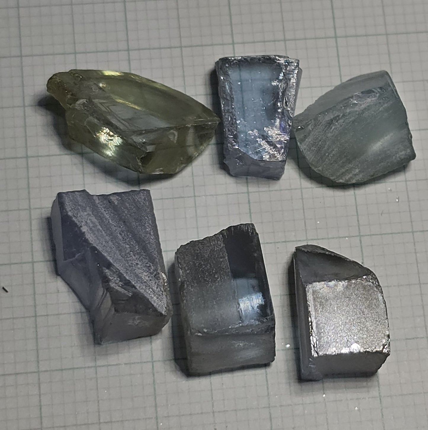 Lab Wakefieldite Facet Rough and Specimens aka Yttrium Orthovanadate Nd:YVo4