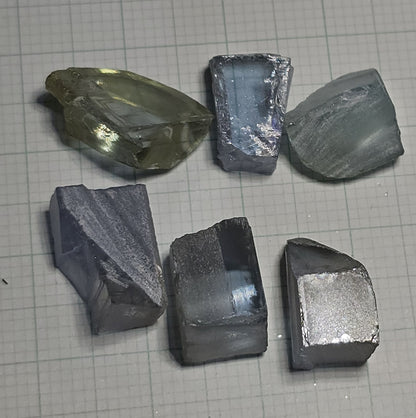 Lab Wakefieldite Facet Rough and Specimens aka Yttrium Orthovanadate Nd:YVo4