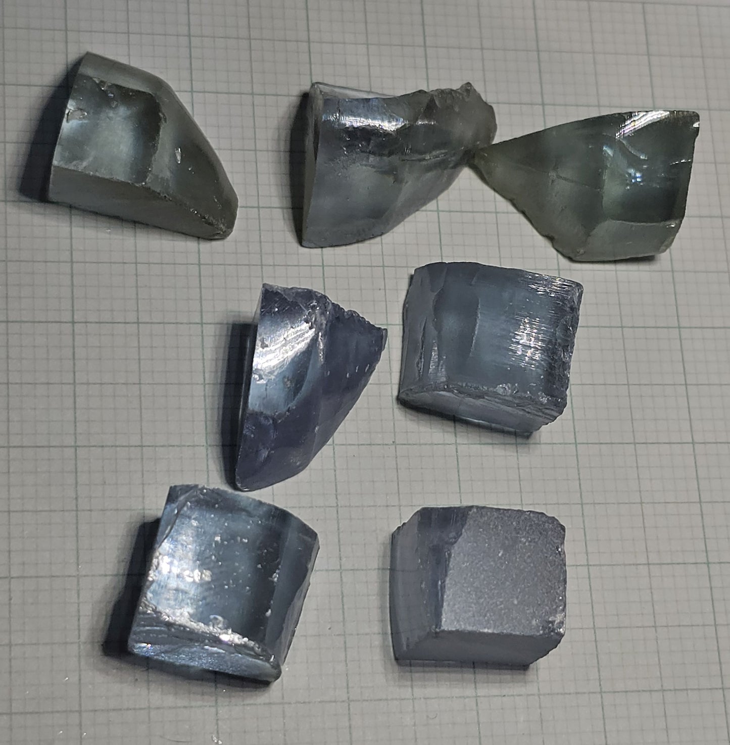 Lab Wakefieldite Facet Rough and Specimens aka Yttrium Orthovanadate Nd:YVo4