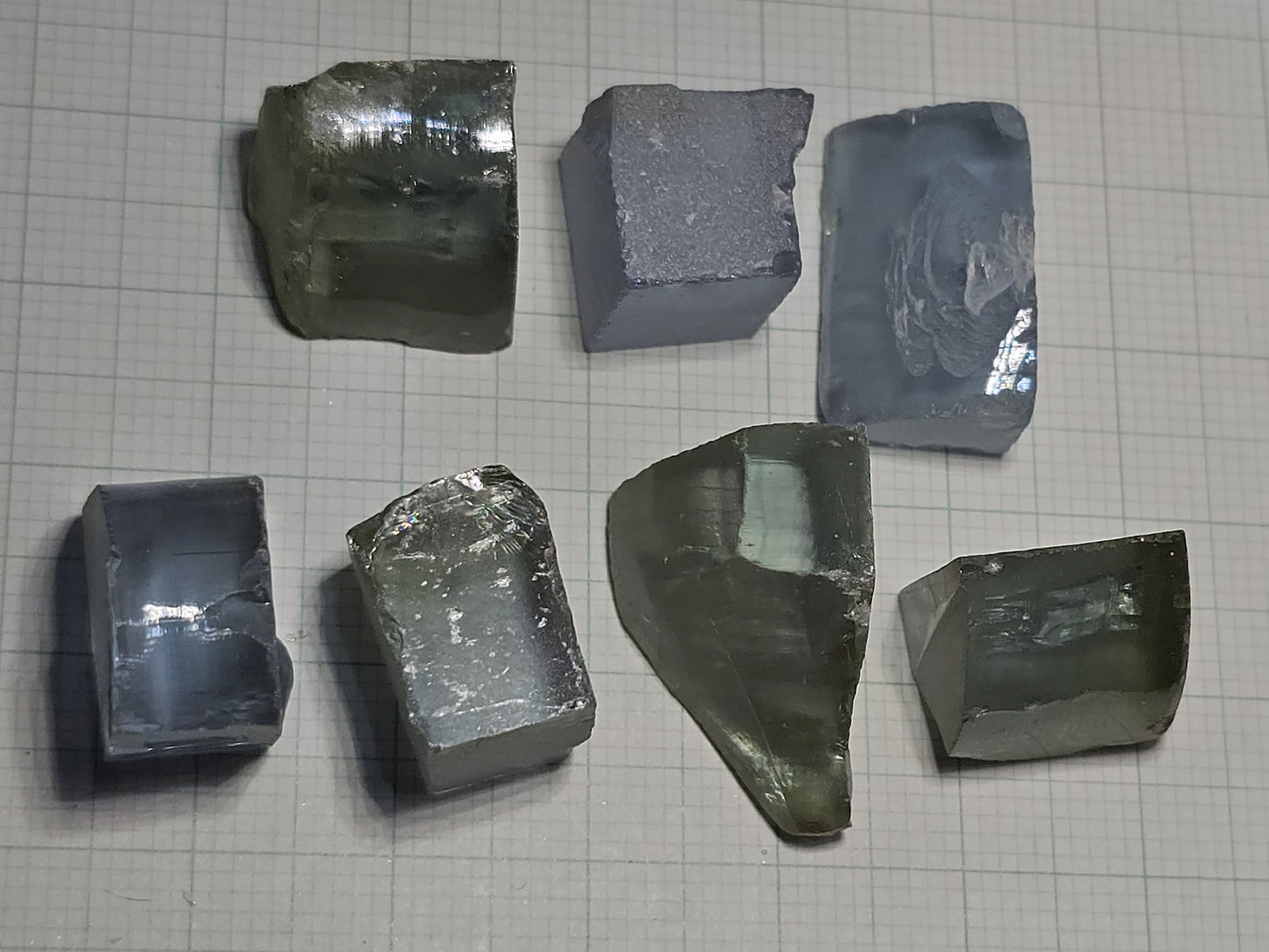 Lab Wakefieldite Facet Rough and Specimens aka Yttrium Orthovanadate Nd:YVo4