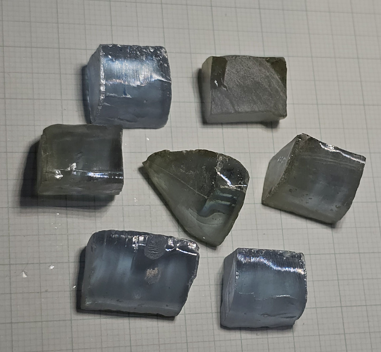 Lab Wakefieldite Facet Rough and Specimens aka Yttrium Orthovanadate Nd:YVo4