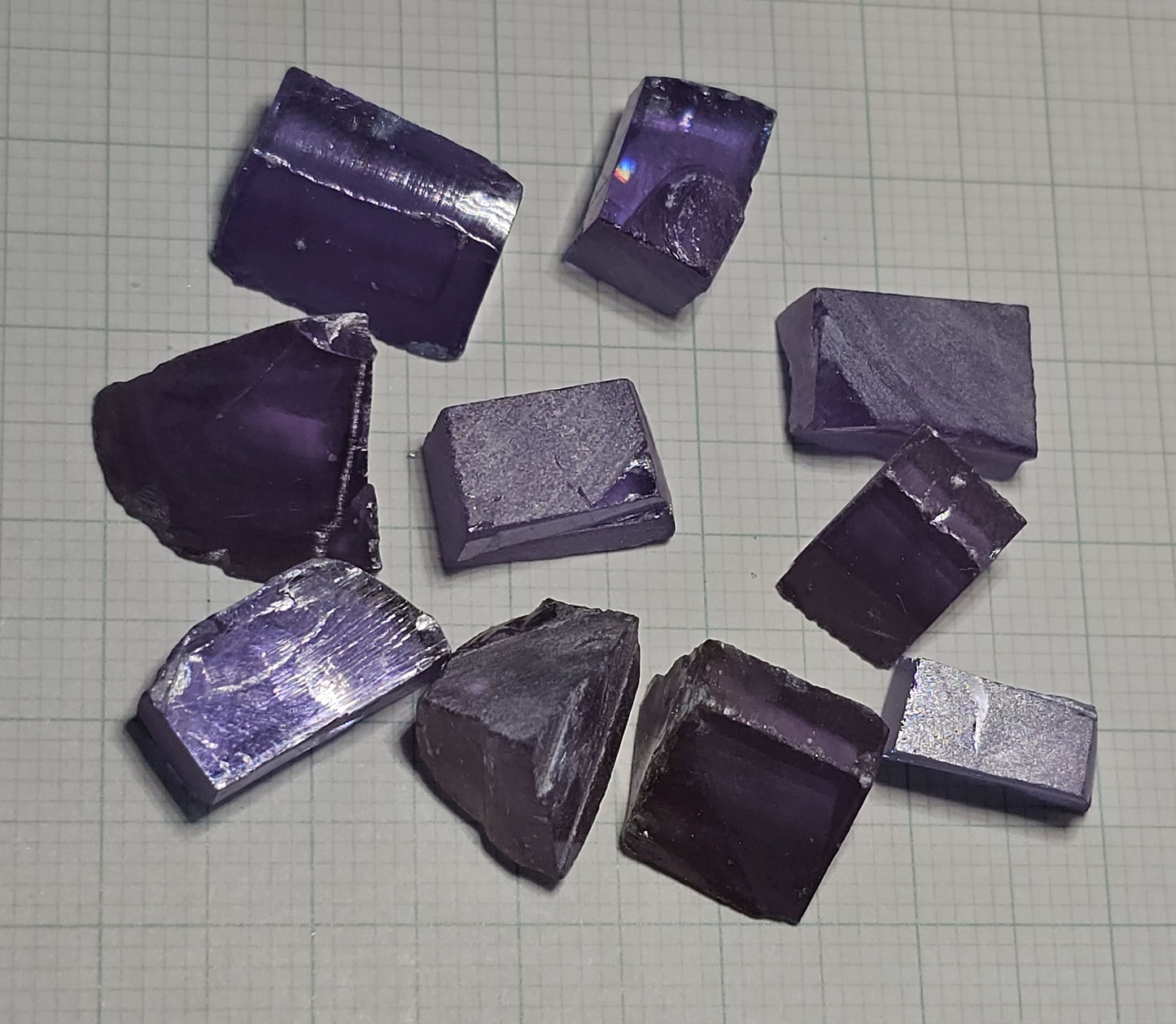 Lab Wakefieldite Facet Rough and Specimens aka Yttrium Orthovanadate Nd:YVo4