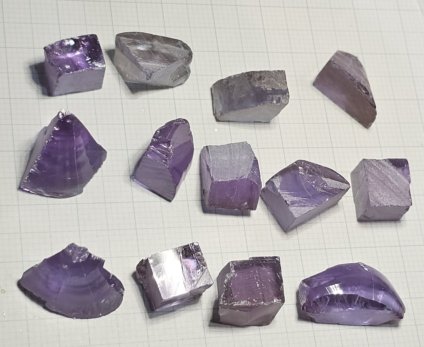 Lab Wakefieldite Facet Rough and Specimens aka Yttrium Orthovanadate Nd:YVo4