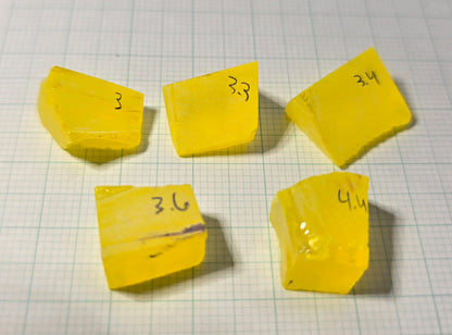 Super Cerium YAG Extra Bright Facet Rough Neon Yellow