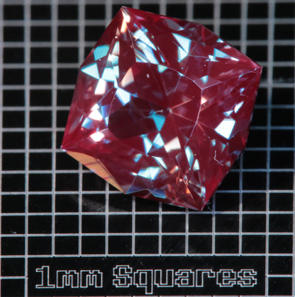 Laser Alexandrite Faceted Stones, Lab Created Red Glow Alexandrite