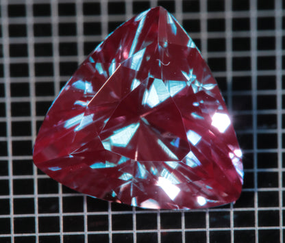 Laser Alexandrite Faceted Stones, Lab Created Red Glow Alexandrite