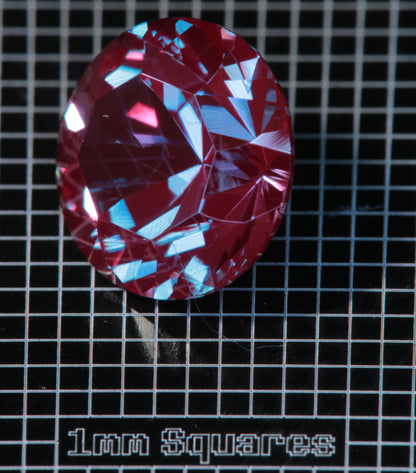 Laser Alexandrite Faceted Stones, Lab Created Red Glow Alexandrite