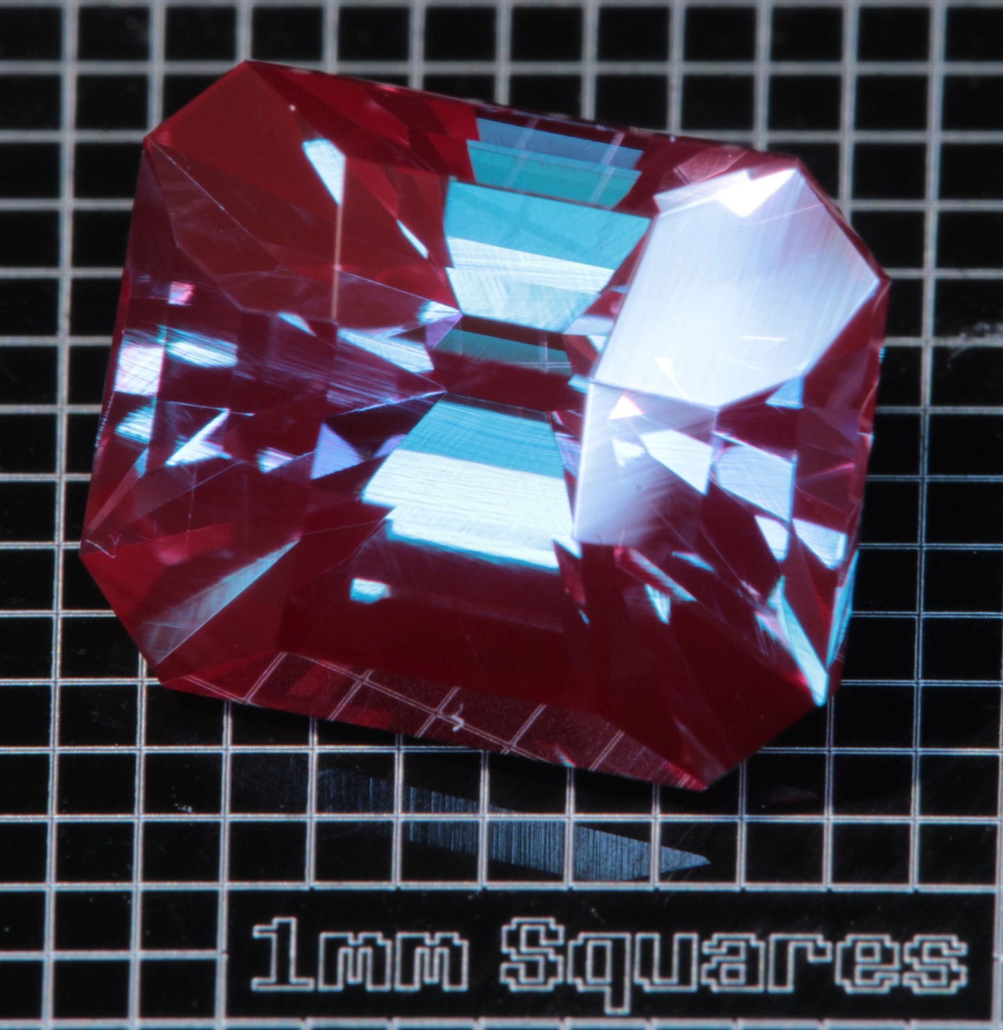 Laser Alexandrite Faceted Stones, Lab Created Red Glow Alexandrite