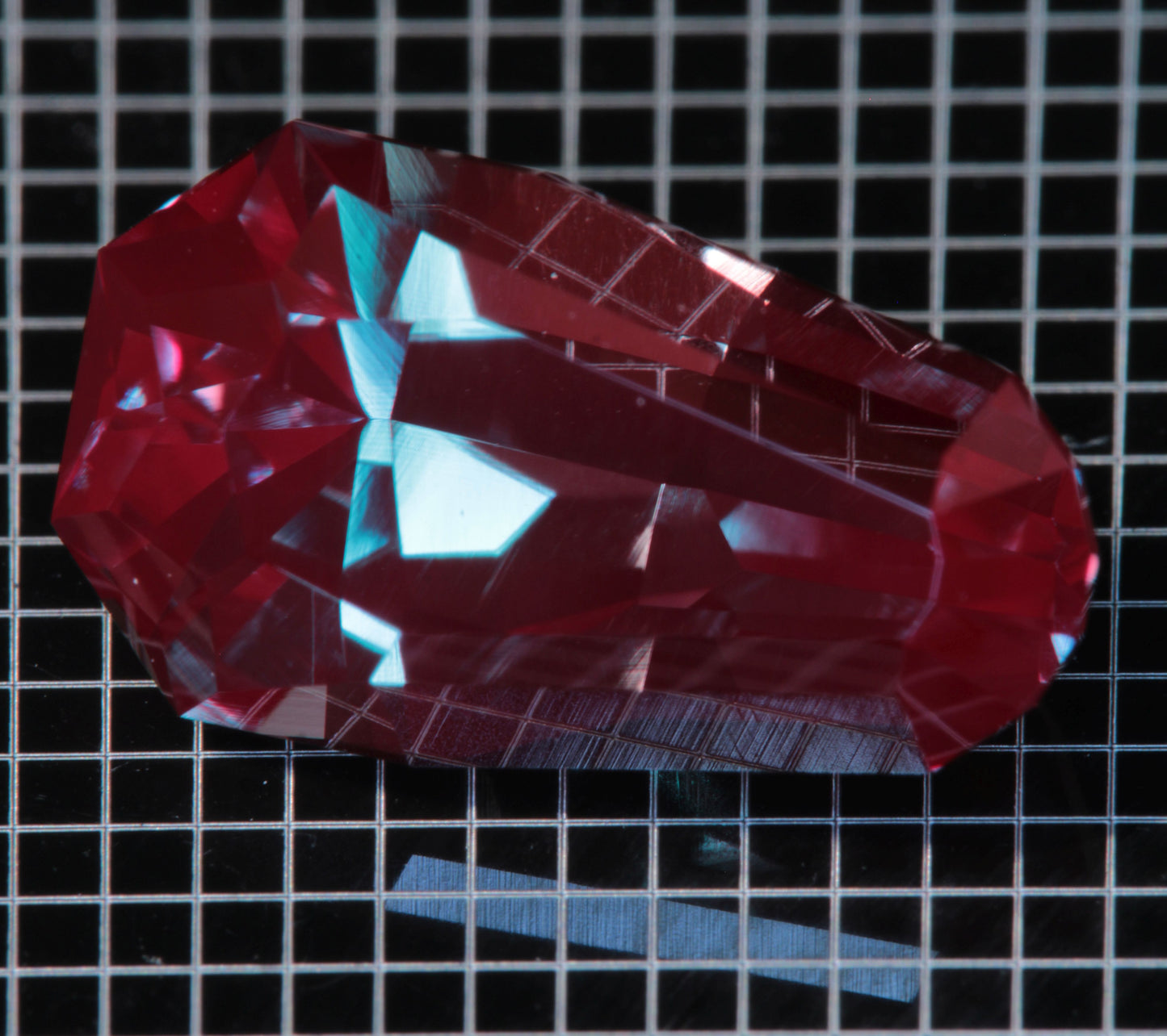Laser Alexandrite Faceted Stones, Lab Created Red Glow Alexandrite