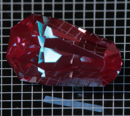 Laser Alexandrite Faceted Stones, Lab Created Red Glow Alexandrite