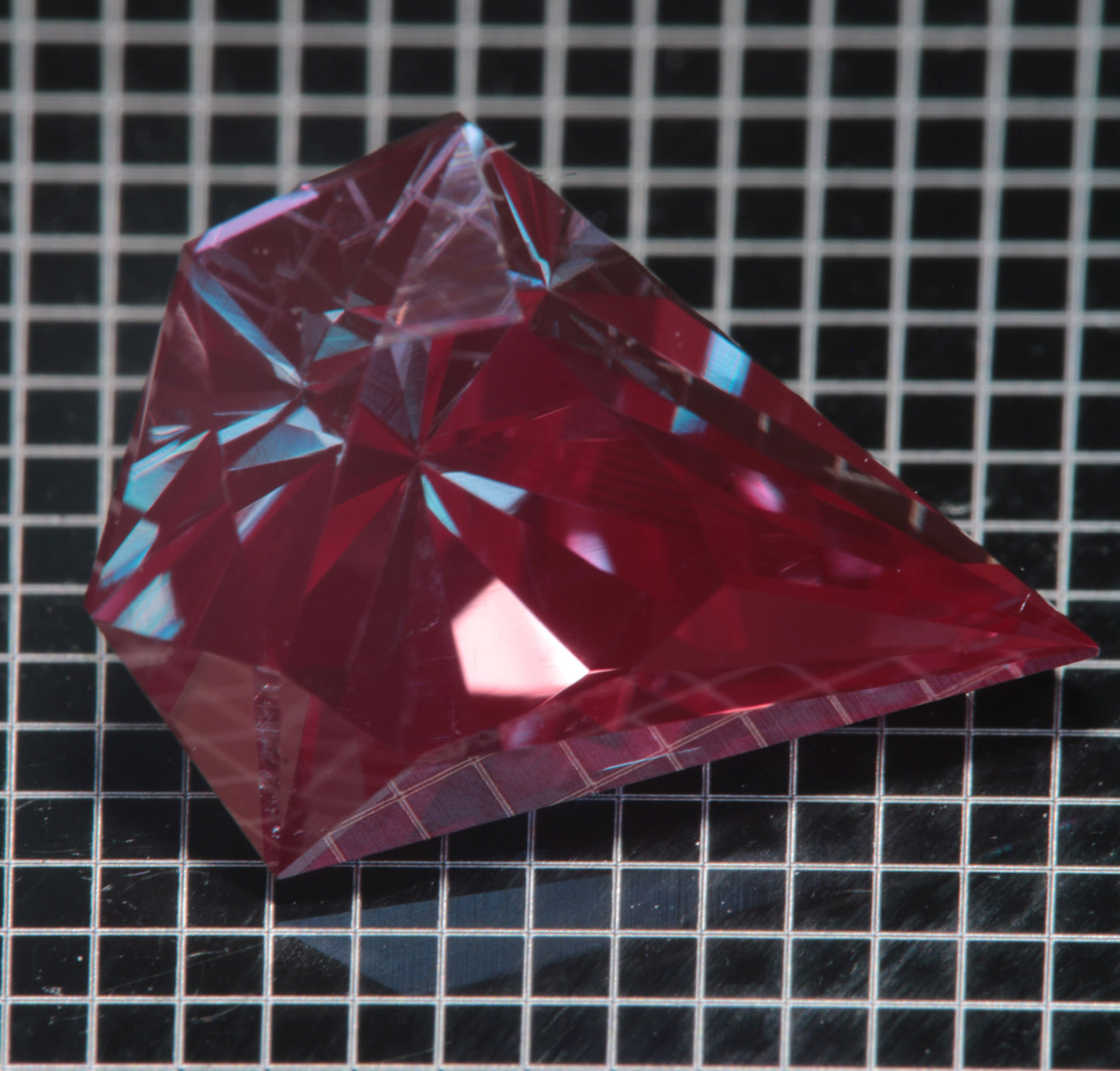 Laser Alexandrite Faceted Stones, Lab Created Red Glow Alexandrite