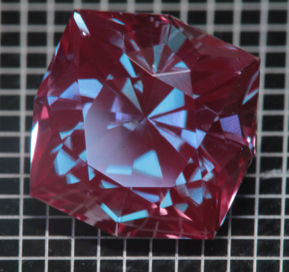 Laser Alexandrite Faceted Stones, Lab Created Red Glow Alexandrite