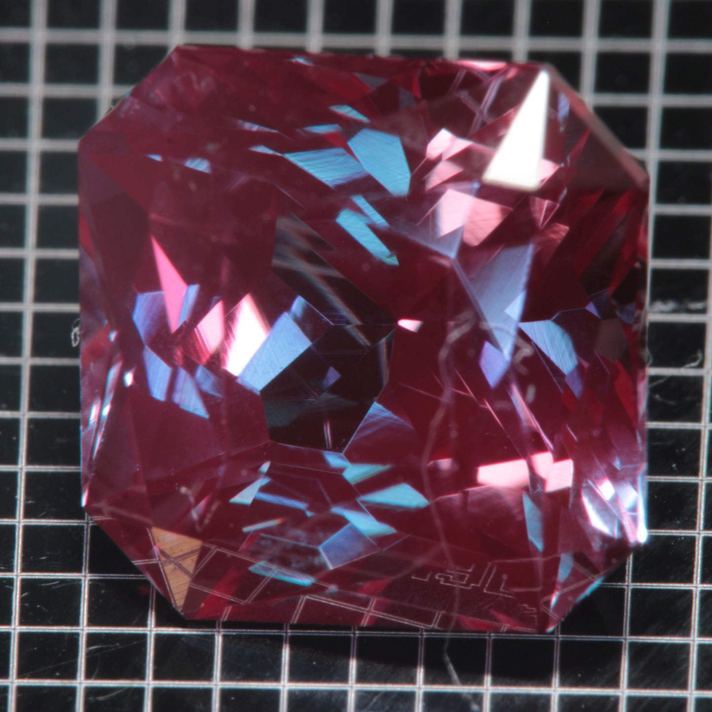 Laser Alexandrite Faceted Stones, Lab Created Red Glow Alexandrite
