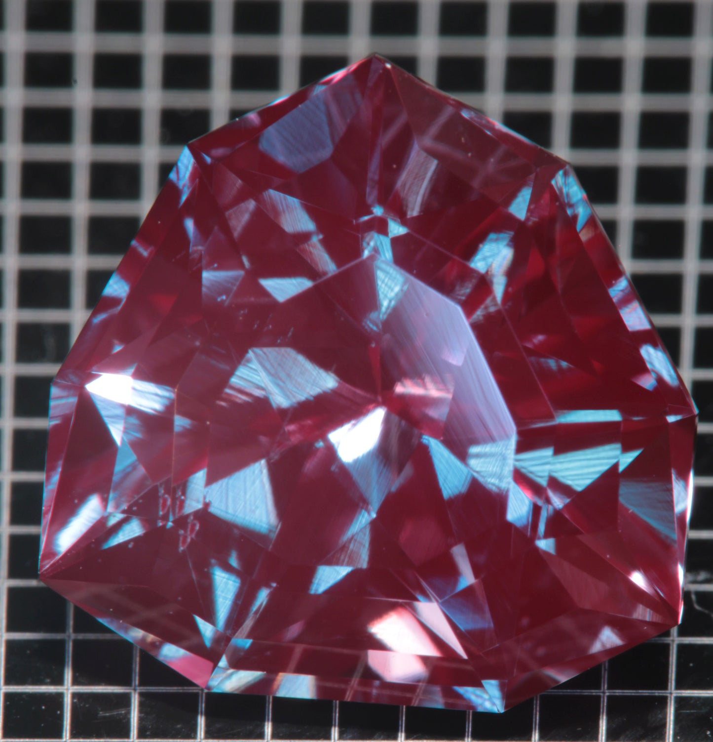 Laser Alexandrite Faceted Stones, Lab Created Red Glow Alexandrite