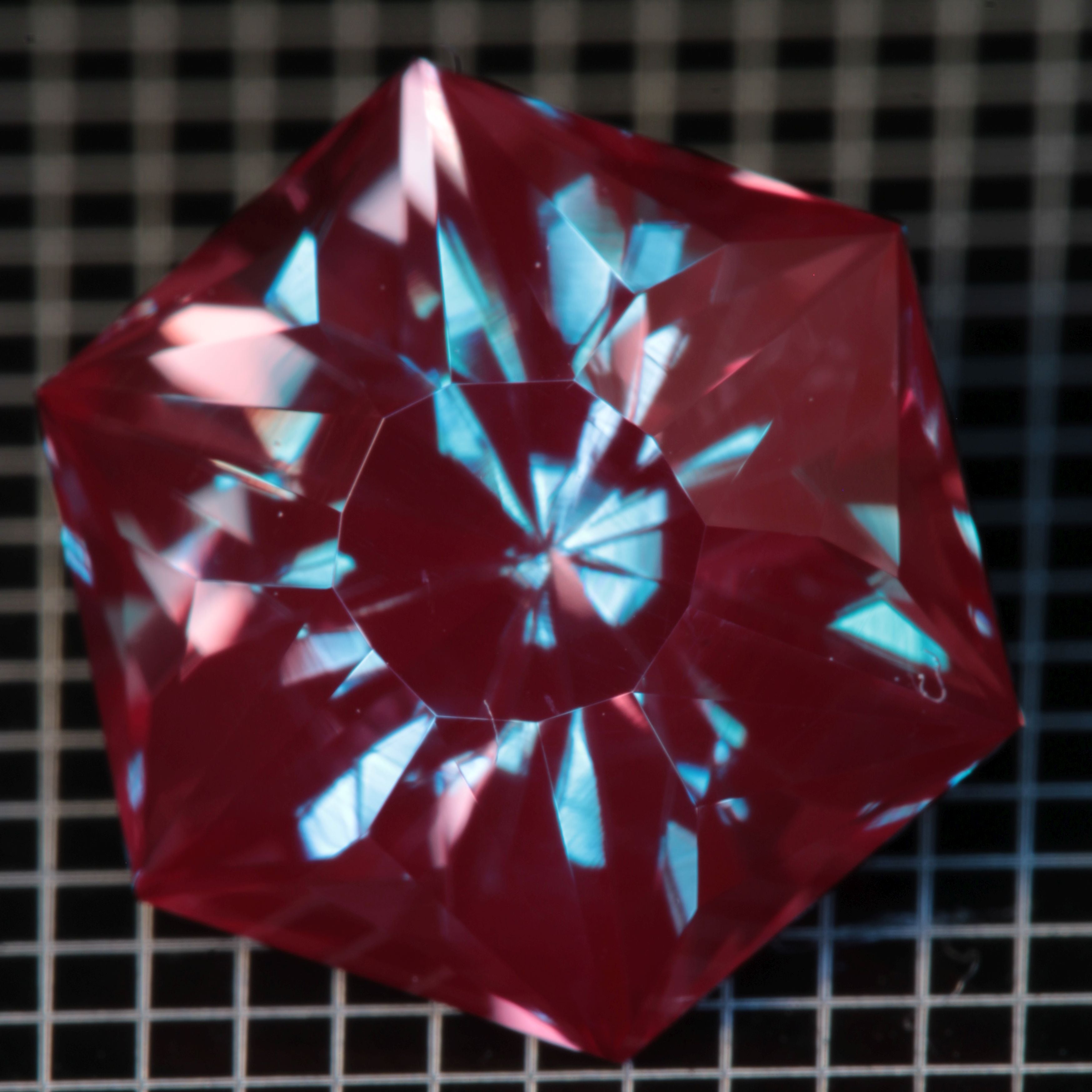 Laser Alexandrite Faceted Stones, Lab Created Red Glow Alexandrite