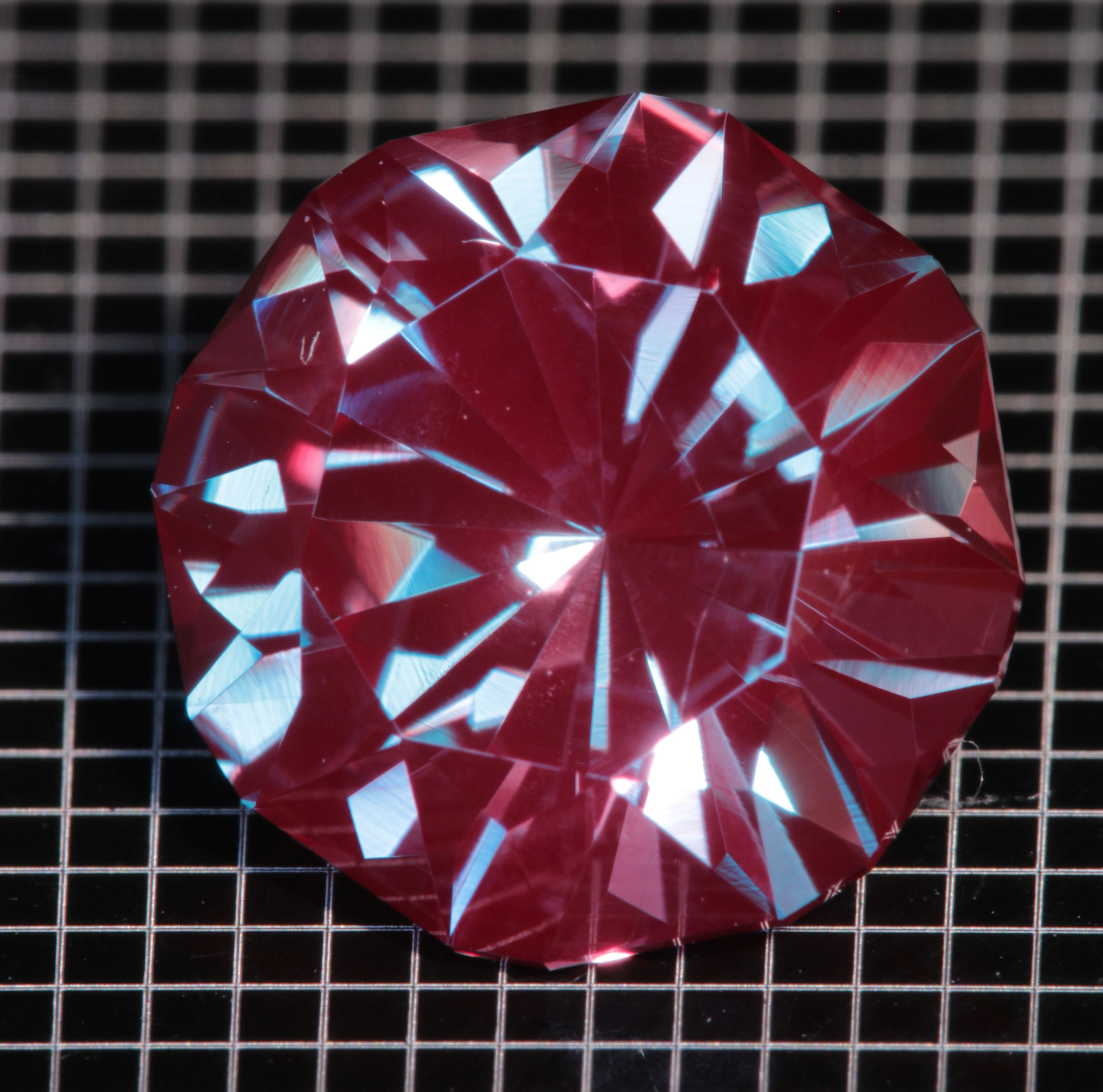 Laser Alexandrite Faceted Stones, Lab Created Red Glow Alexandrite