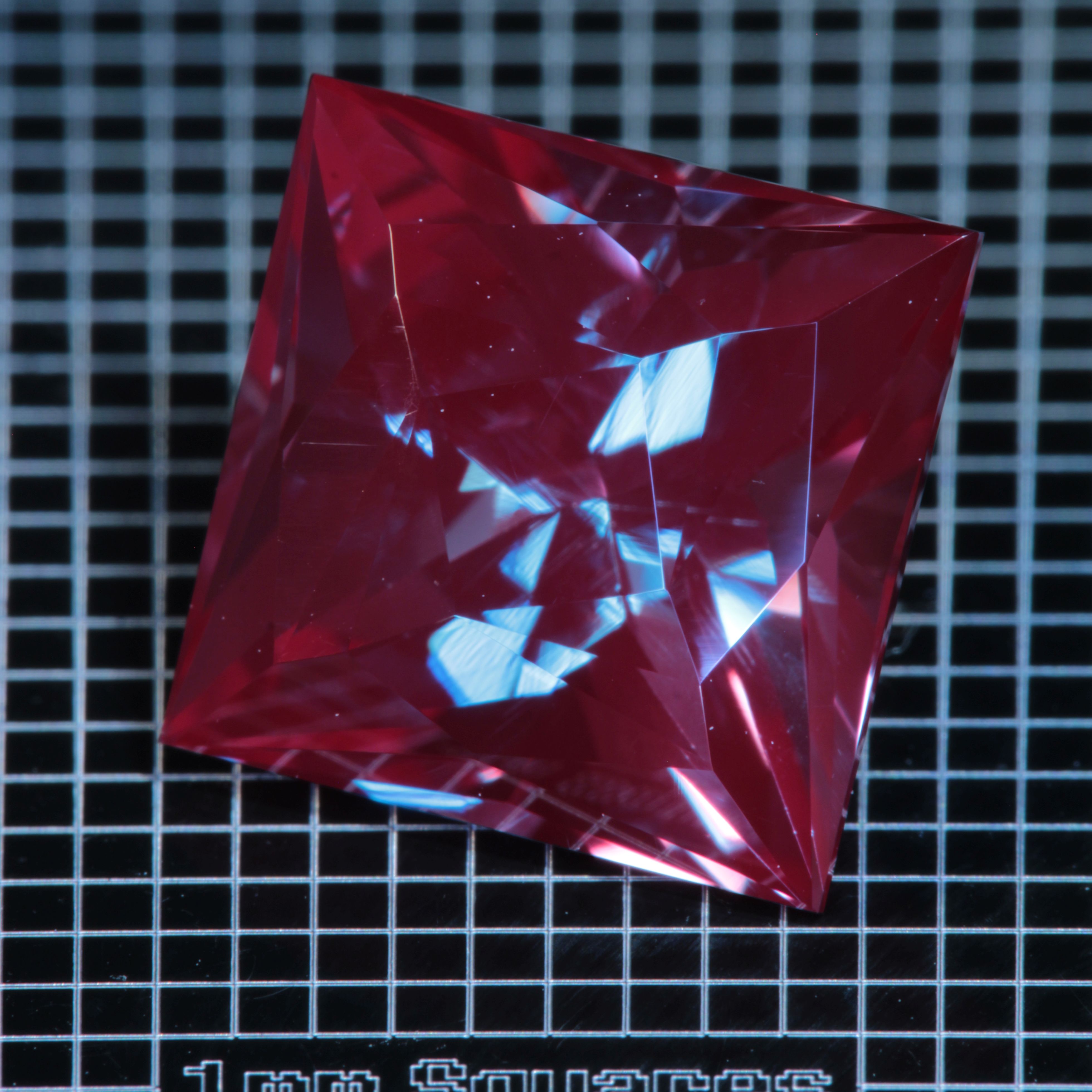 Laser Alexandrite Faceted Stones, Lab Created Red Glow Alexandrite