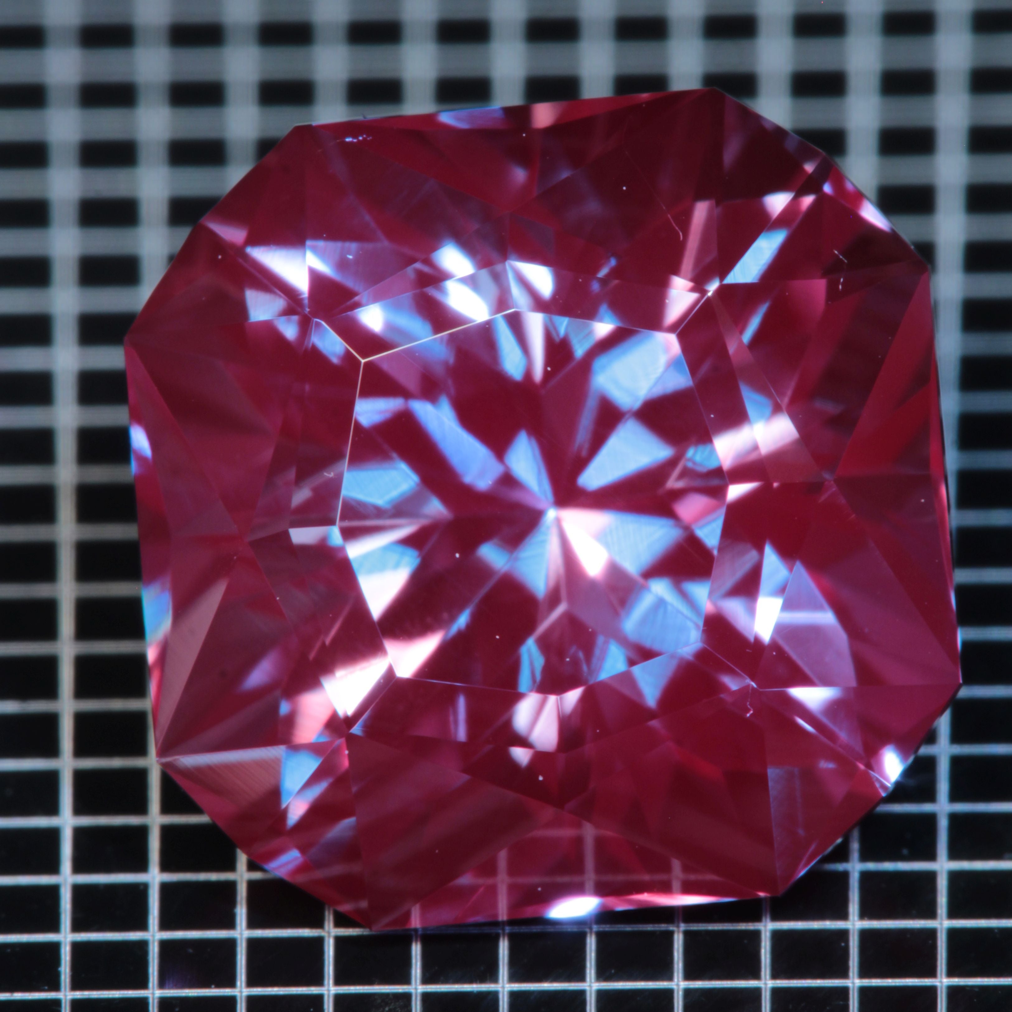 Laser Alexandrite Faceted Stones, Lab Created Red Glow Alexandrite