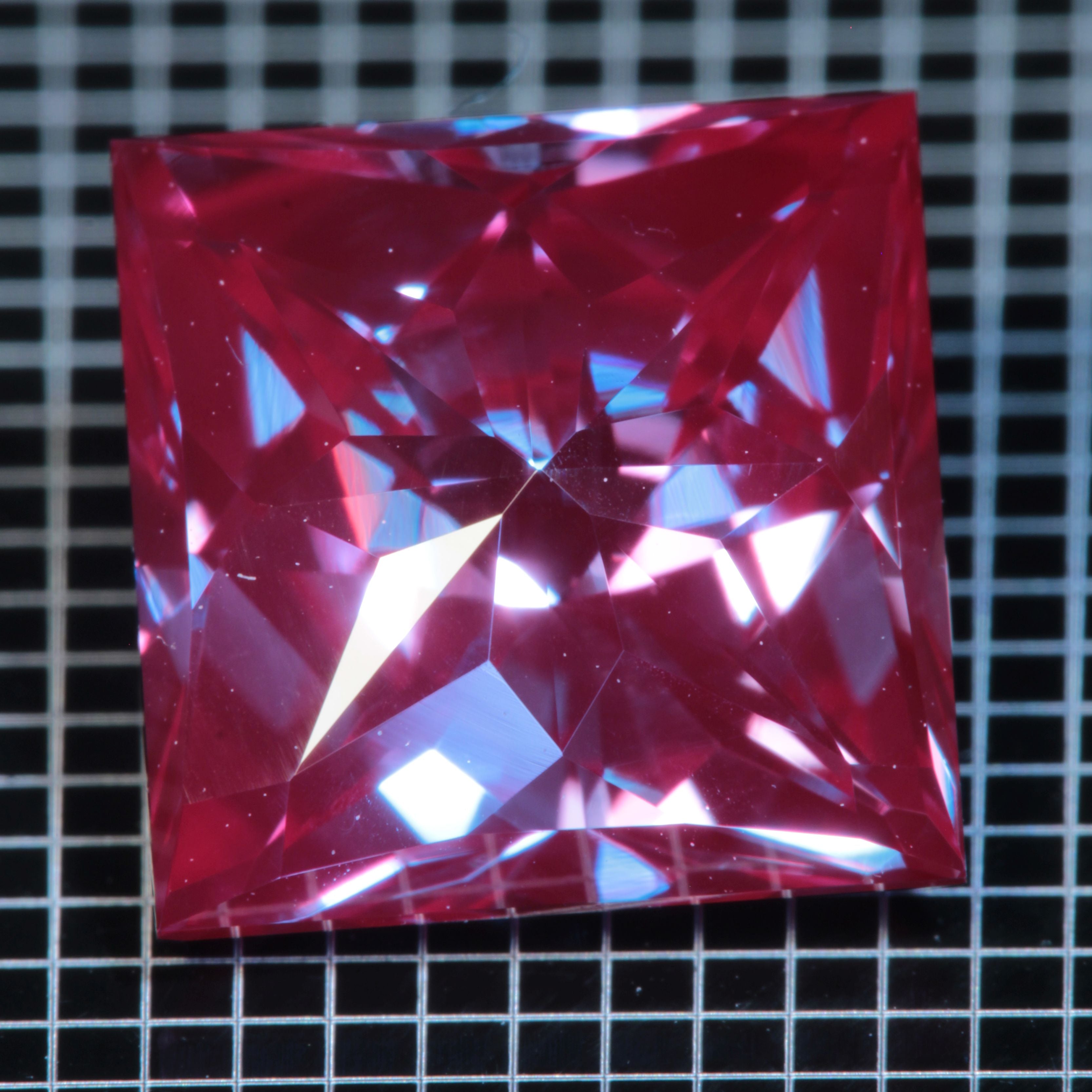 Laser Alexandrite Faceted Stones, Lab Created Red Glow Alexandrite