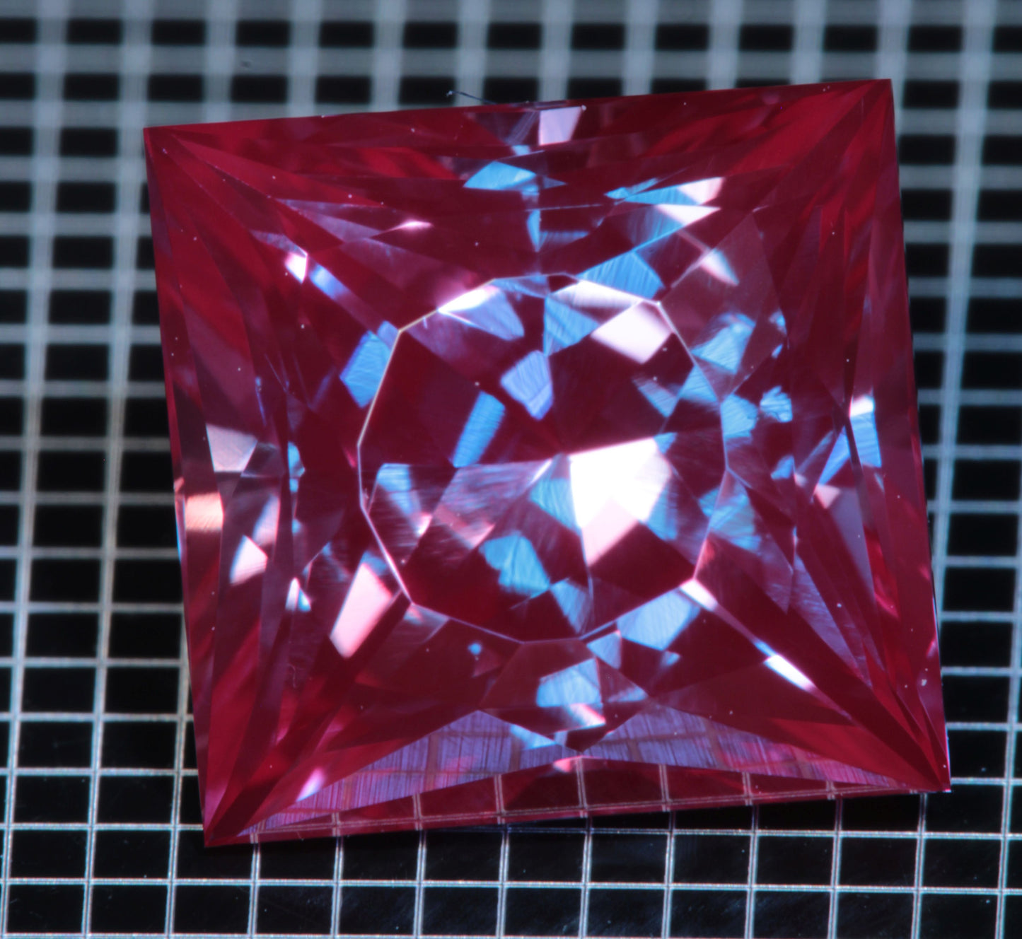 Laser Alexandrite Faceted Stones, Lab Created Red Glow Alexandrite