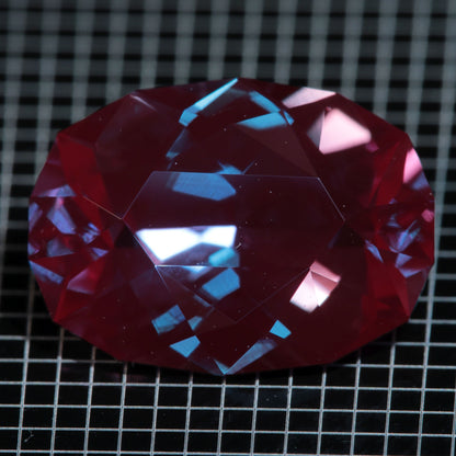 Laser Alexandrite Faceted Stones, Lab Created Red Glow Alexandrite
