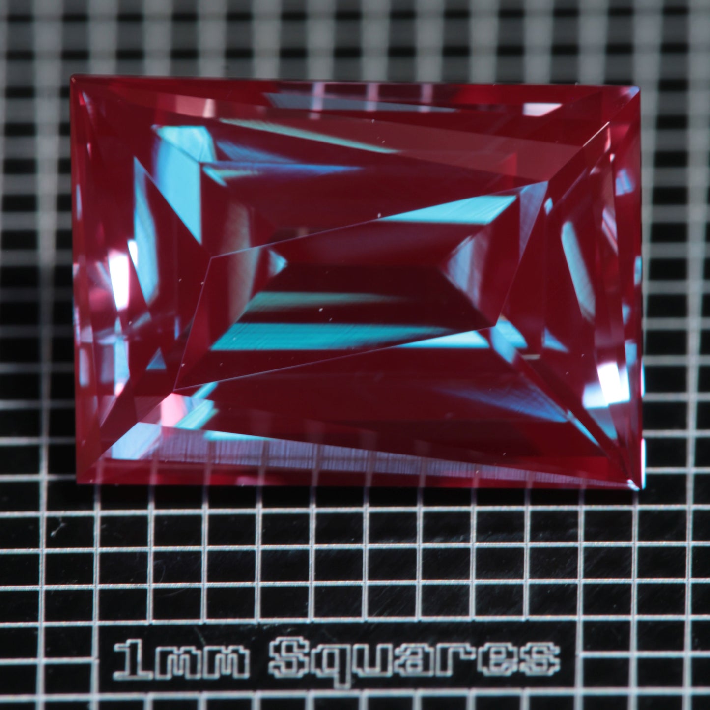 Laser Alexandrite Faceted Stones, Lab Created Red Glow Alexandrite